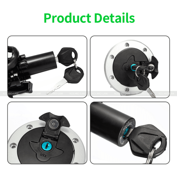 Lgnition Switch Gas Cap Lock Set Fit for Ninja ZXR400 ZXR750 250R ZX7R - 图片 6