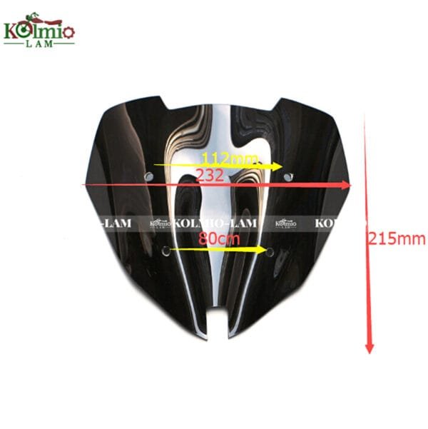 Motorcycle Black Windshield Windscreen Fit For Kawasaki Z250 Z300 2013-2018 - 图片 4