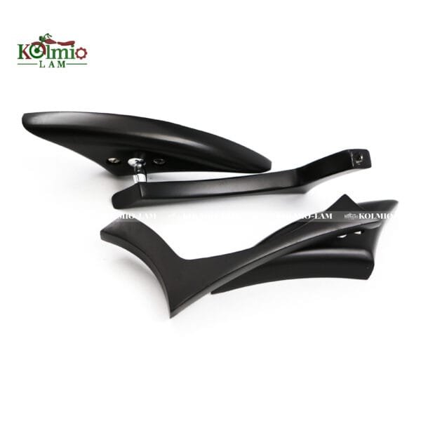 Black Motorcycle Universal Rear View Mirrors fit For Harley Dyna Street Bob Cruiser Chopper - 图片 5