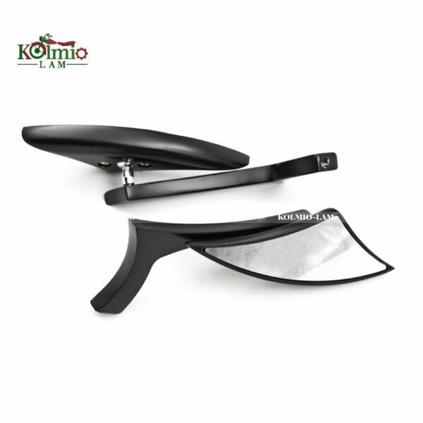 Black Motorcycle Universal Rear View Mirrors fit For Harley Dyna Street Bob Cruiser Chopper - 图片 2