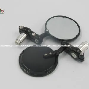Universal Foldable Motorcycle Round 22mm 7/8" or 25mm 1" Handle Bar End Side Mirrors Aftermarket Accessories & Parts One Pair