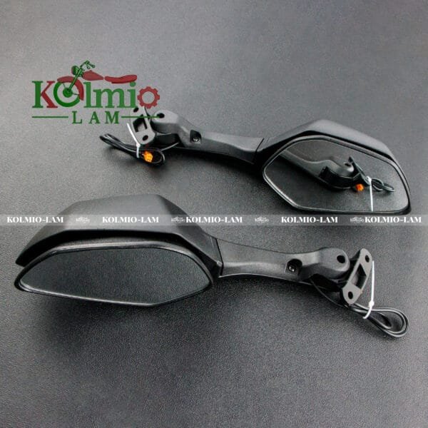 Plastic Motorcycle Black Rearview Rear View Mirror with LED Turn Light ZX-10R ZX 10R fit For Ninja - 图片 9