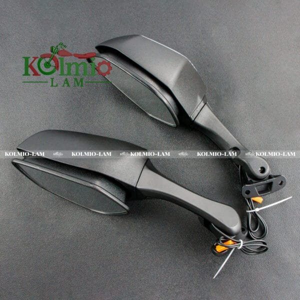 Plastic Motorcycle Black Rearview Rear View Mirror with LED Turn Light ZX-10R ZX 10R fit For Ninja - 图片 8