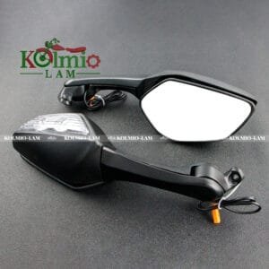 Plastic Motorcycle Black Rearview Rear View Mirror with LED Turn Light ZX-10R ZX 10R fit For Ninja