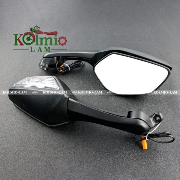 Plastic Motorcycle Black Rearview Rear View Mirror with LED Turn Light ZX-10R ZX 10R fit For Ninja