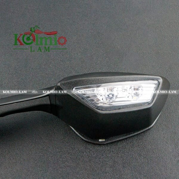 Plastic Motorcycle Black Rearview Rear View Mirror with LED Turn Light ZX-10R ZX 10R fit For Ninja - 图片 5