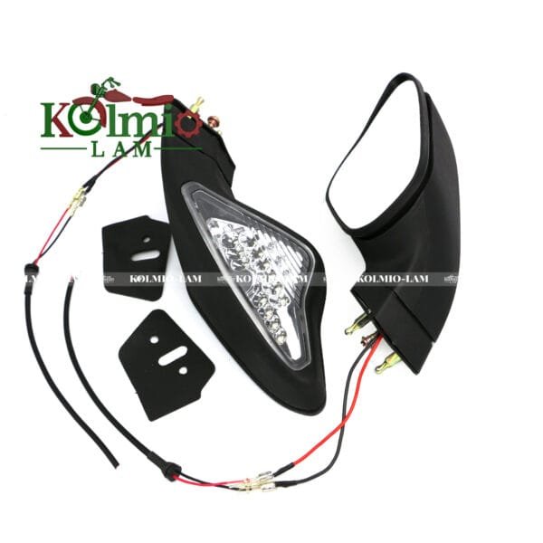 Fit For Motorcycle Rearview Mirror LED Turn Signals Light Black Mirrors DUCATI 848 EVO 1098 1098S 1098R 1198 1198S 1198R - 图片 2