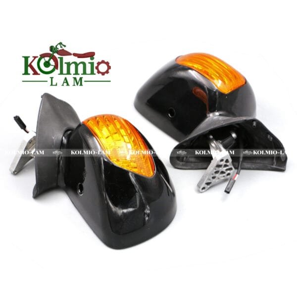 silver Motorcycle Mirror LED turn Light Motor Rear view Mirrors Amber Signal case fit for Honda Goldwing GL 1800 2001 2002 2003-2010 - 图片 3