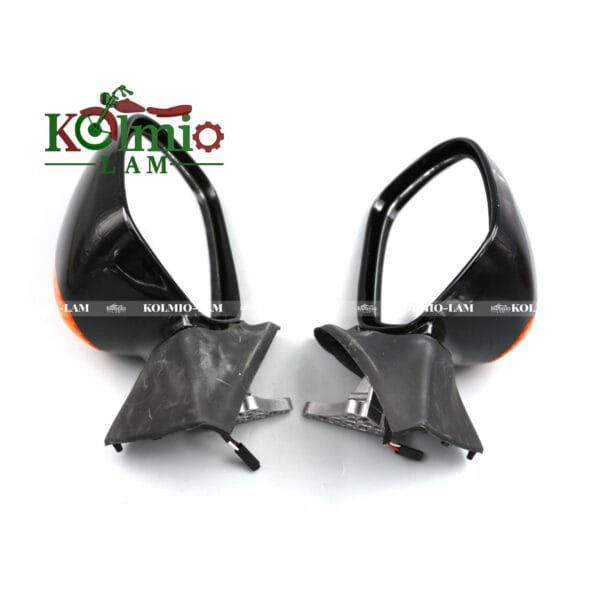 silver Motorcycle Mirror LED turn Light Motor Rear view Mirrors Amber Signal case fit for Honda Goldwing GL 1800 2001 2002 2003-2010