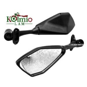 2Pcs Motorcycle Rear View Mirrors Folding Black Replacement for Ninja 300 250 ZX6R 636 300R EX300 ABS 2013‑2018 Motorcycle Part