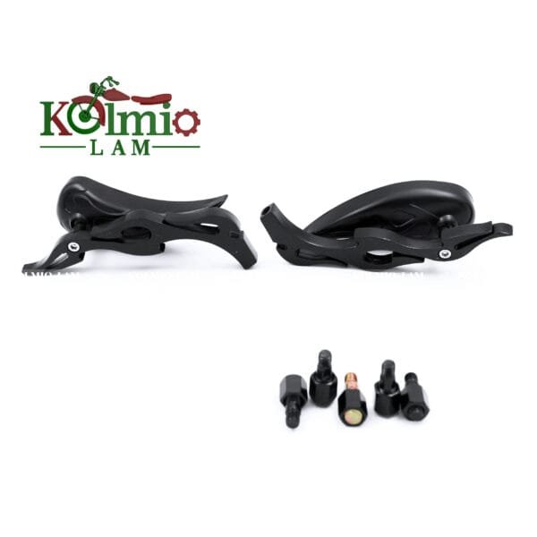 New Arrival Universal Motorcycle Flame Rear View Mirrors Black Motorcycle Side View Mirrors - 图片 5
