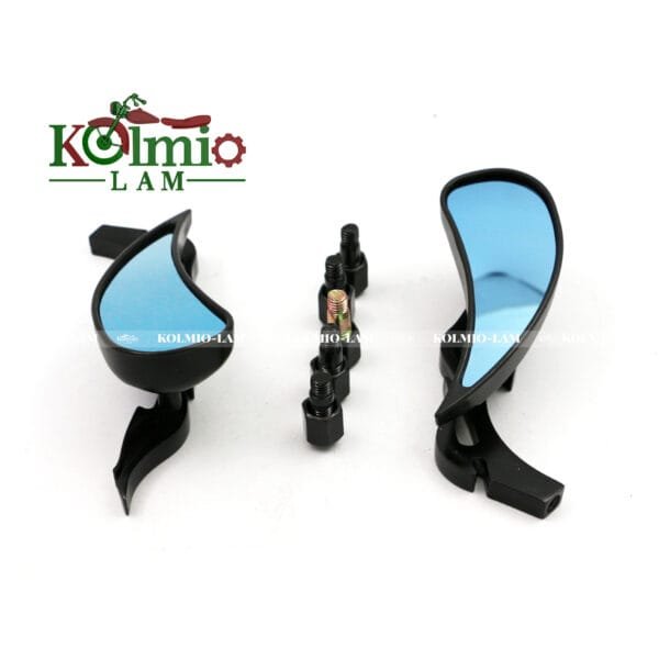 New Arrival Universal Motorcycle Flame Rear View Mirrors Black Motorcycle Side View Mirrors - 图片 2