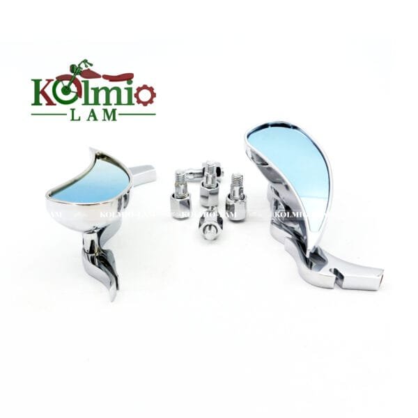 New Arrival Universal Motorcycle Flame Rear View Mirrors Black Motorcycle Side View Mirrors - 图片 9