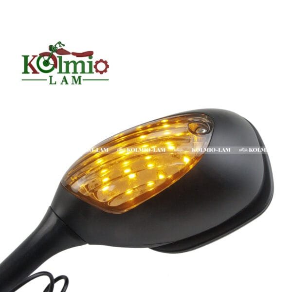Motorcycle Accessories Rearview Mirror For Suzuki GSXR GSX-R 600 750 1000 With LED Turn Signal Light Black Glass Side Mirror - 图片 6