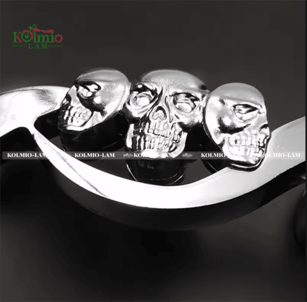 Motorcycle Universal 8mm 10mm Skull RearView Side Mirrors fit For Harley Dyna Fatboy FLHR Sportster 1200 883 - 图片 5