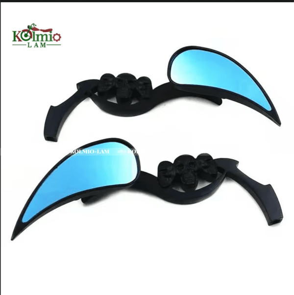Motorcycle Universal 8mm 10mm Skull RearView Side Mirrors fit For Harley Dyna Fatboy FLHR Sportster 1200 883 - 图片 4