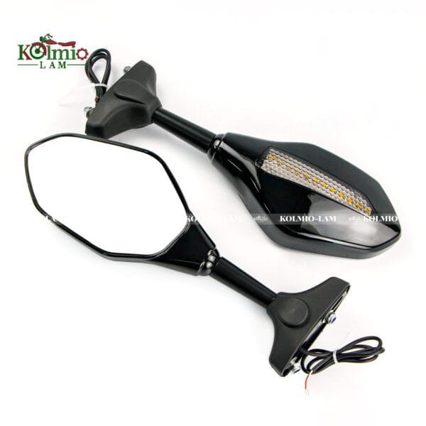 Brand new LED running water turn signal indicator motorcycle rearview mirror Retroviseur Clignotants Moto fit For CBR 250 600 900 10 - 图片 4