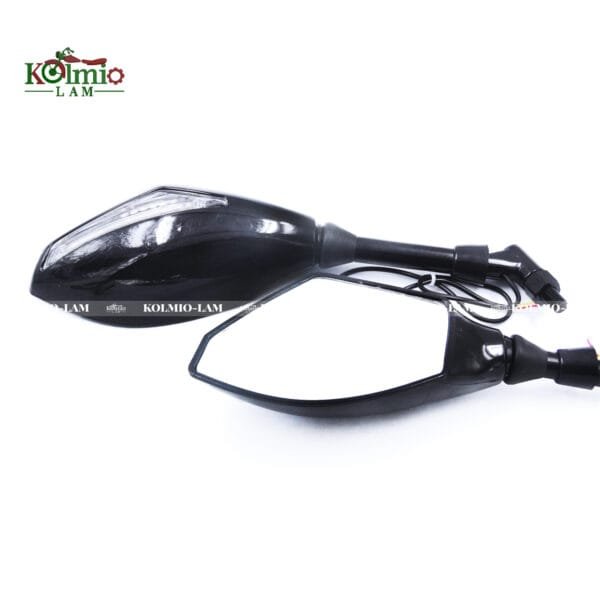 LED Turn Lights Side Mirrors with LED Turn Signal Indicator 8/10mm Motorcycle Rearview Mirror fit For Honda Suzuki Yamaha Ducati