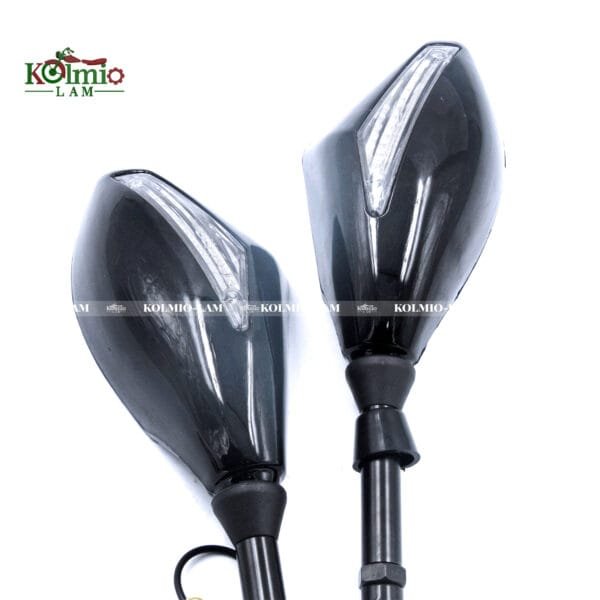 LED Turn Lights Side Mirrors with LED Turn Signal Indicator 8/10mm Motorcycle Rearview Mirror fit For Honda Suzuki Yamaha Ducati - 图片 3