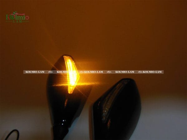 LED Turn Lights Side Mirrors with LED Turn Signal Indicator 8/10mm Motorcycle Rearview Mirror fit For Honda Suzuki Yamaha Ducati - 图片 2