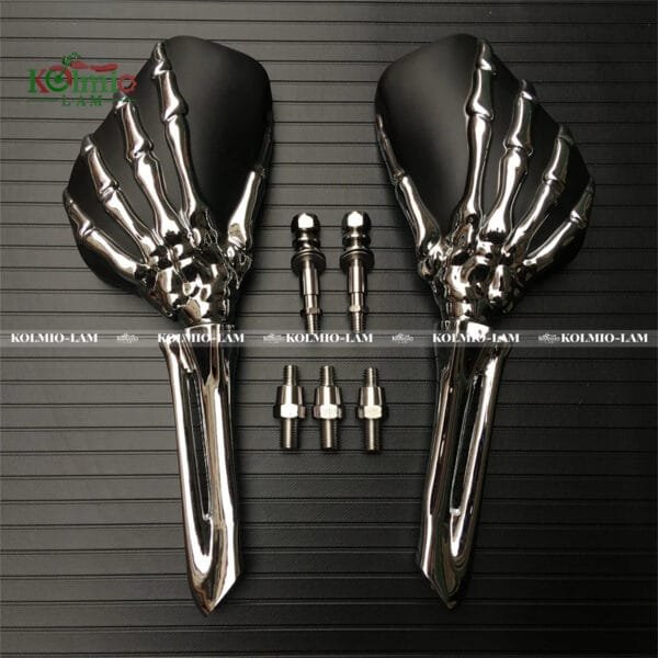 Motorcycle Parts Claw Skull Skeleton Hand Mirror fit for Kawasaki Ninja VN 750 800 900 1500 1600 - 图片 11