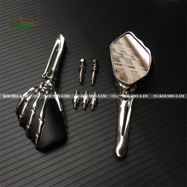 Motorcycle Parts Claw Skull Skeleton Hand Mirror fit for Kawasaki Ninja VN 750 800 900 1500 1600 - 图片 10