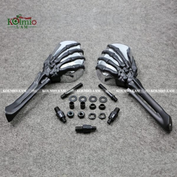 Motorcycle Parts Claw Skull Skeleton Hand Mirror fit for Kawasaki Ninja VN 750 800 900 1500 1600 - 图片 6
