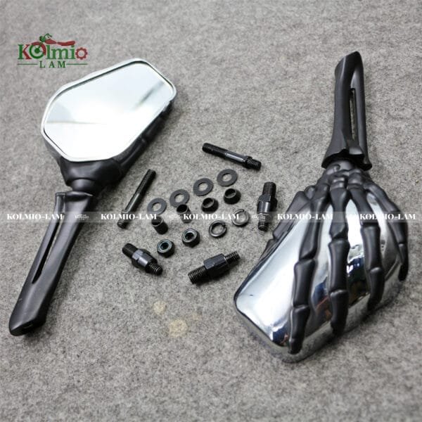Motorcycle Parts Claw Skull Skeleton Hand Mirror fit for Kawasaki Ninja VN 750 800 900 1500 1600 - 图片 4