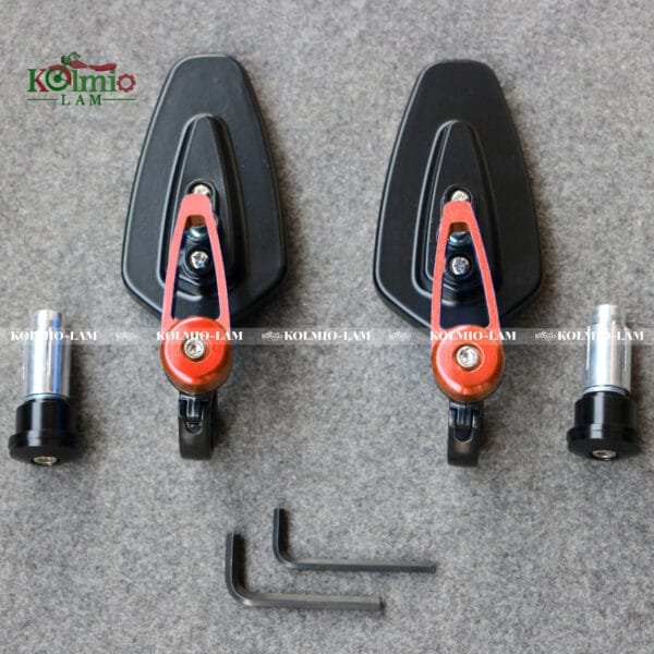 Motorcycle Modification, fit for Handlebar, Reflector, Handlebar, Streetcar, Sports Car, Handlebar, Vintage Rearview Mirror, Reverse Mir - 图片 8