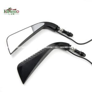 Universal fit for Harley Road King Street Glide Motorcycle with LED Flowing Water Rearview Mirror Moto Handlebar Equipment Parts