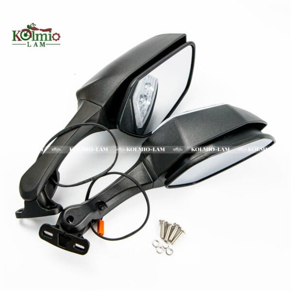 Rearview Side Mirrors w/ LED Turn Signals fit For Honda CBR250R 11-20, CBR300R 15-20, CBR500R 13-21, CBR650F 14-18, CBR650R 19-22 - 图片 7