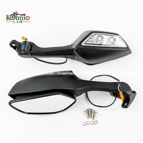 Rearview Side Mirrors w/ LED Turn Signals fit For Honda CBR250R 11-20, CBR300R 15-20, CBR500R 13-21, CBR650F 14-18, CBR650R 19-22 - 图片 6