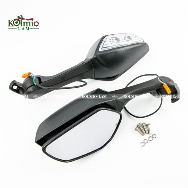 Rearview Side Mirrors w/ LED Turn Signals fit For Honda CBR250R 11-20, CBR300R 15-20, CBR500R 13-21, CBR650F 14-18, CBR650R 19-22 - 图片 5
