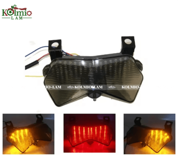 Smoke LED Integrated Rear Taillight Turn Signal Fit For ZX-6R ZX636 2003-2004