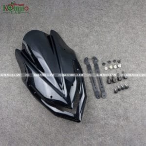 Motorcycle Black Windshield Windscreen W/Bracket Fit For KAWASAKI Z900 2017-2019