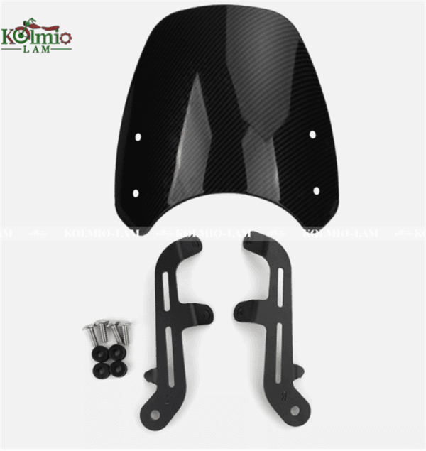 ABS Plastic Motor Windshield WindScreen for Bonneville T100 Carbon - 图片 3