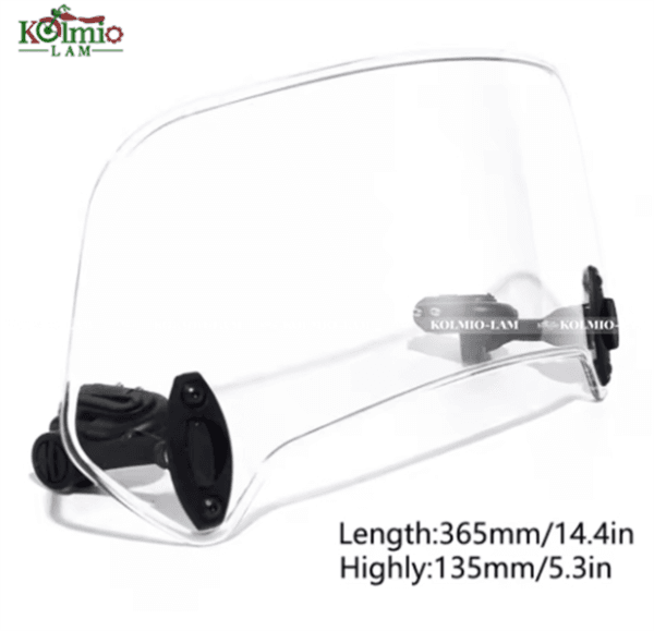 Universal Motorcycle Windshield Extension Adjustable Spoiler Clamp-On Windscreen Deflector Suitable For All Motorcycle Models - 图片 3