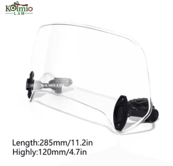 Universal Motorcycle Windshield Extension Adjustable Spoiler Clamp-On Windscreen Deflector Suitable For All Motorcycle Models
