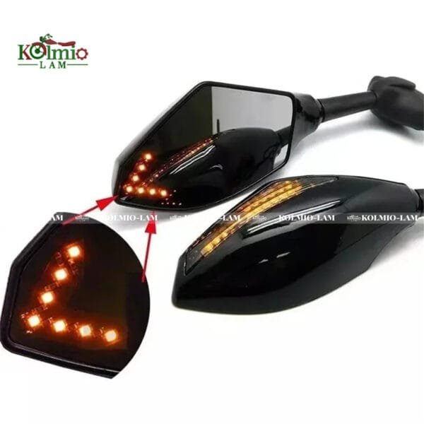2pcs Clignotants Moto fit For Honda CBR 250 600 900 1000 RR LED Turn Signal Indicators Motorcycle Rearview Side Mirrors Retroviseur - 图片 2