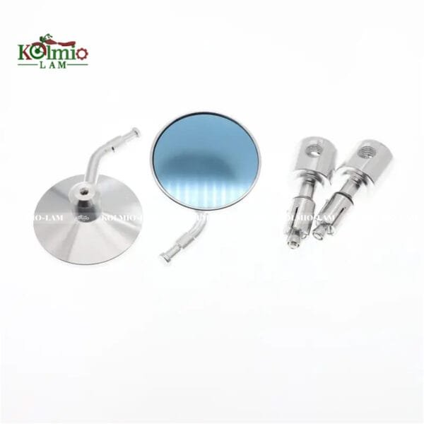 2Pcs/Pair Universal Motorcycle Rearview Mirror Round Mirrors Motorbike Scooter Bar End Handlebar CNC Mirror Rear fit For YAMAHA - 图片 2