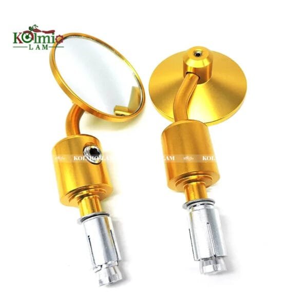 2Pcs/Pair Universal Motorcycle Rearview Mirror Round Mirrors Motorbike Scooter Bar End Handlebar CNC Mirror Rear fit For YAMAHA - 图片 4