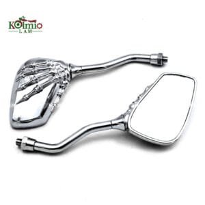 Universal Motorcycle Rearview Mirror With Screw Aluminium Alloy Scooter Skeleton Hand Refit Motorbike Side Mirrors
