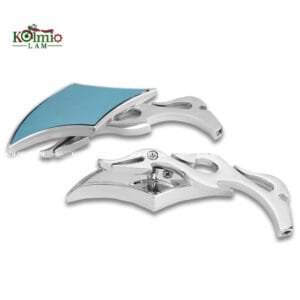 Motorcycle Rear View Mirrors Blue Mirror fit For Harley Cruiser Chopper Dyna Electra Glide 8MM/10MM Motorcycle Side Mirrors