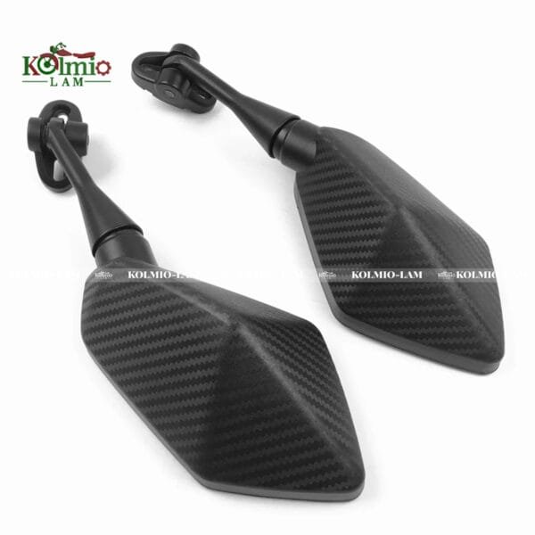 fit For Yamaha YZF R1 R6 R25 R15 R125 R3 R1S R1M FZ6R Mirrors Motorcycle Scooter Rear View Mirror Carbon Look Black - 图片 4