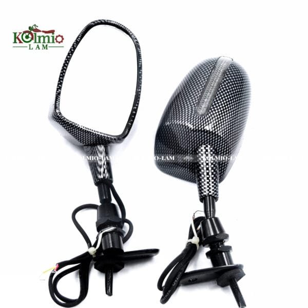 Mini Back View Mirrors fit for Honda Cbr 600Rr Kawasaki Ninja 636 Zx6R Yamaha YZF R6 Carbon Fiber Style Motorcycle Parts - 图片 7