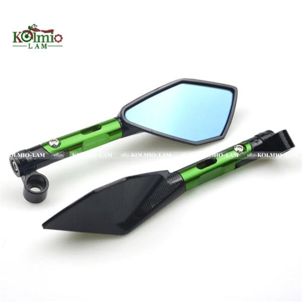 Universal CNC Aluminum Motorcycle Handlebar Rear View Mirrors Blue Anti-glare Mirror fit for Honda Yamaha Suzuki Scooter ktm - 图片 6