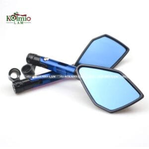 Universal CNC Aluminum Motorcycle Handlebar Rear View Mirrors Blue Anti-glare Mirror fit for Honda Yamaha Suzuki Scooter ktm
