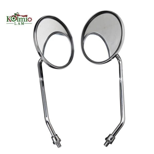 Universal 10mm Motorcycle Rearview Mirrors Scooter Chrome Round Side Mirror fit For Suzuki GN 125 Yamaha Jog BWS BWS 100 125 Vino - 图片 3