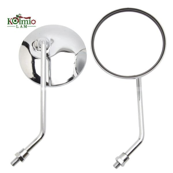 Universal 10mm Motorcycle Rearview Mirrors Scooter Chrome Round Side Mirror fit For Suzuki GN 125 Yamaha Jog BWS BWS 100 125 Vino