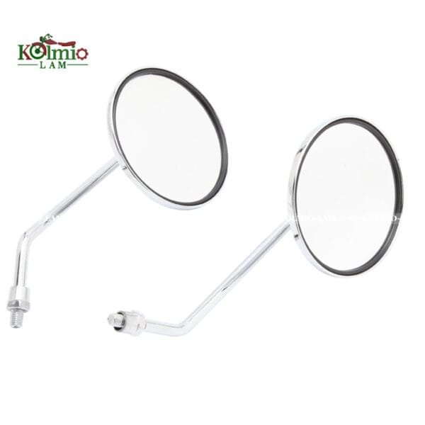 Universal 10mm Motorcycle Rearview Mirrors Scooter Chrome Round Side Mirror fit For Suzuki GN 125 Yamaha Jog BWS BWS 100 125 Vino - 图片 2